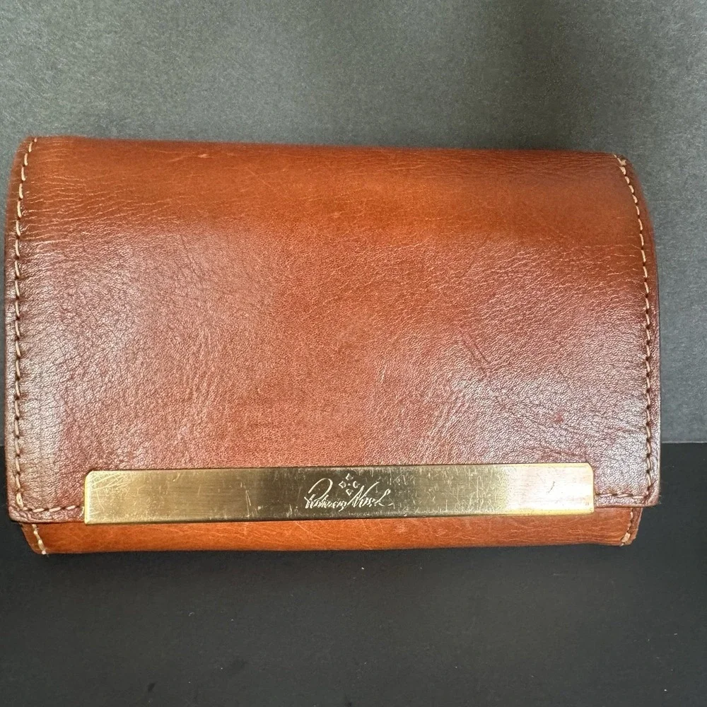 Patricia Nash Cametti Trifold Florence Leather Wallet Brown Classic Western Boho